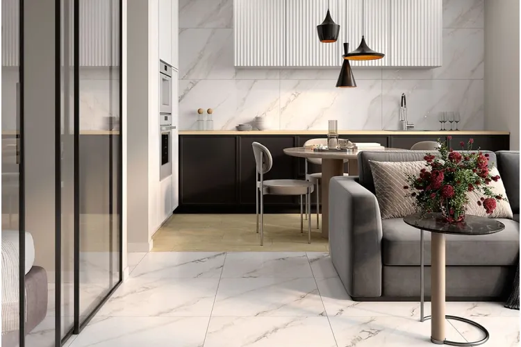 RIVIERA WHITE SATIN RECT 59.8х59.8 (плитка для підлоги і стін) зображення 2