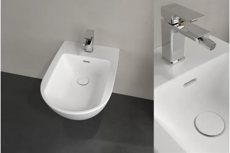 ANTAO Біде підвісне 37,5х56 см Stone White з отвором для змішувача (541100RW) CeramicPlus зображення 3