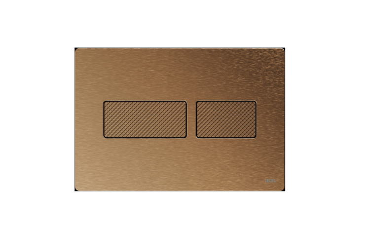 Панель змиву TECEsolid з двома клавішами, бронза матова, із діамантовою структурою (9240435) зображення 1