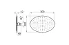 Верхній душ Oval 30x20 см, matt black (100348356) зображення 3