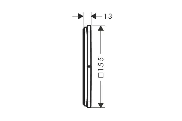 Перемикач ShowerSelect ID Softsquare на 3 функції, Brushed Nickel (36781820) image 2