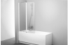 Шторка для ванни 100 см Транспарент, ліва, ( профіль білий)  CVS2-100L (7QLA0100Z1) зображення 1