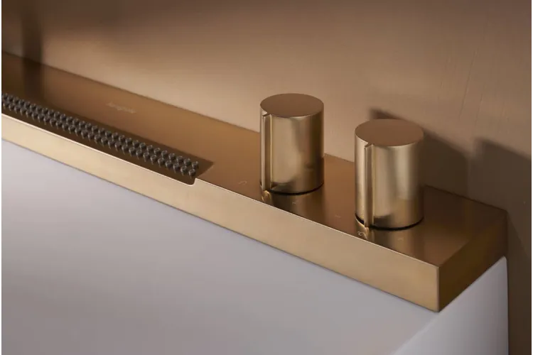 Умивальник Avalegra AquaUnit 580/475 без переливу QuickClean+ зі змішувачем, Brushed Bronze (22472140) зображення 4