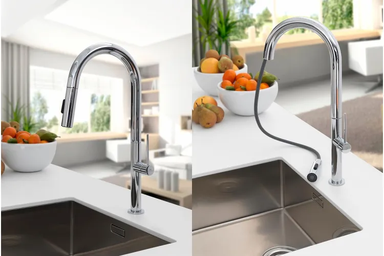 URBAN STICK, Змішувач кухонний з витяжним виливом, chrome (100123480) image 3