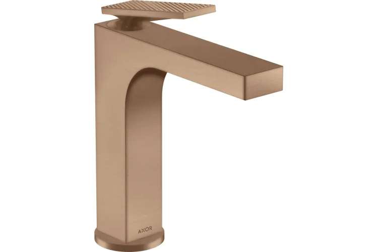 Змішувач Axor Citterio 160 Lever rhombic cut для умивальника pop-up Brushed Red Gold 39071310 image 1