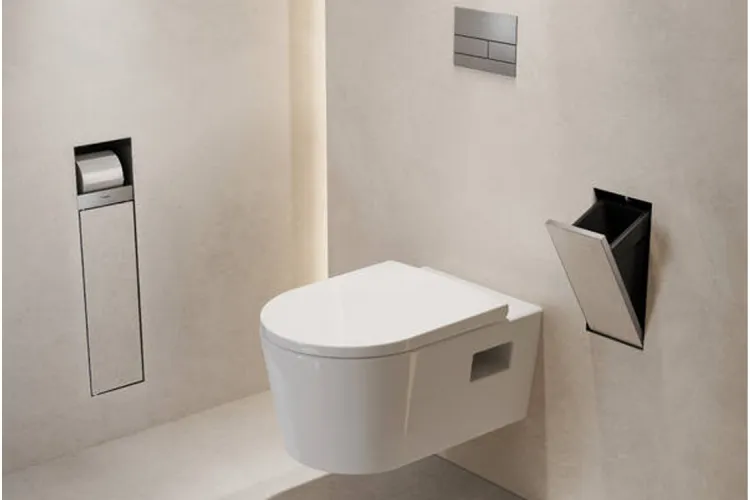 XtraStoris Rock Вбудов.відро д/сміття 2.5л з дверцятами, під плитку 30х15х14см, Brushed Stainless Steel (56063800) зображення 2