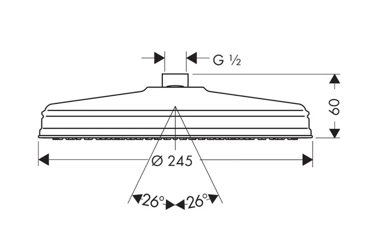 Верхній душ Axor Montreux 240 1jet, Brushed Gold Optic 28474250 зображення 2