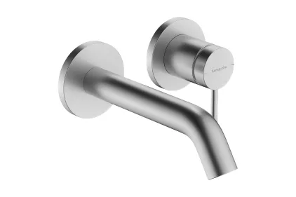 Змішувач Tecturis S 225 для умивальника зі стіни, Stainless Steel Optic (73351800)