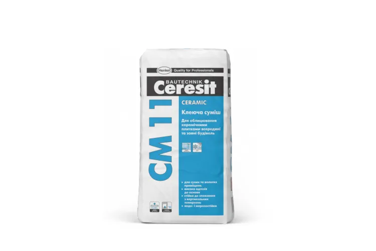 Ceresit-CM 11 (ceramik) клеюча суміш для плитки (25 кг) (54) зображення 1