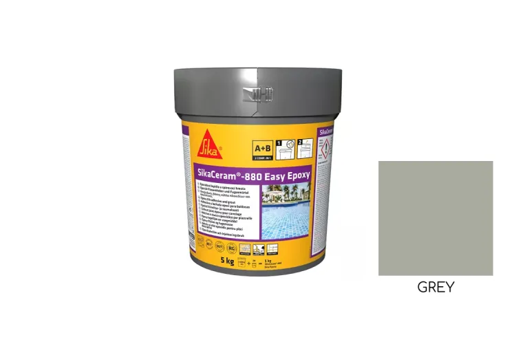 SikaCeram-880 Easy Epoxy(AB) 2к Епоксидна затирка, grey 5кг зображення 1