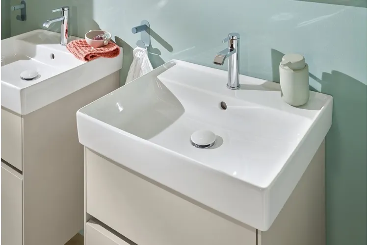 COLLARO Умивальник 600x470 мм з отвором та переливом White Alpin TitanCeram (4A336001) image 3