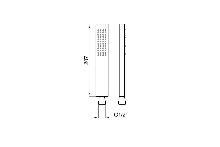 COMPLEMENTOS Ручний душ L-207 мм чорний, 1 позиція (100213273)  image 2