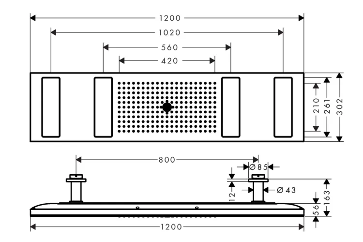 Верхній душ Axor ShowerHeaven 1200х300 4jet з підсвіткою 3500 K, Chrome (12427000) image 6