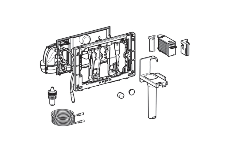 Купити Система очищення повітря DuoFresh автоматична для бачків прихованого монтажу Sigma12 см, сіра (115.050.BZ.1) фото №2