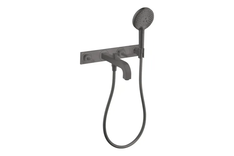 Змішувач Axor Citterio 222 Lever для ванни врізний зі стіни на 3 отвори, Brushed Black Chrome 39442340 зображення 1