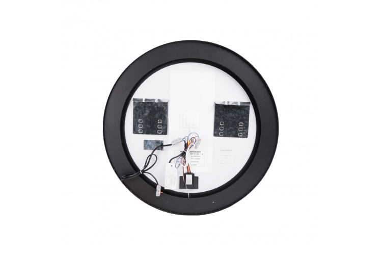 Qtap Robin Дзеркало R600 кругле, LED touch switch, Black зображення 5
