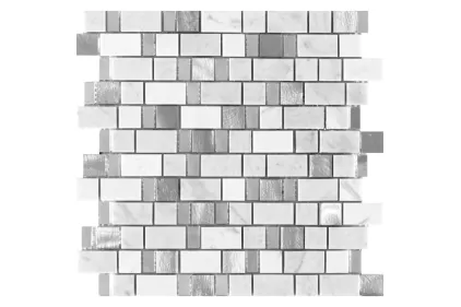 G124 VICTORIAN STRIPES WHITE 29.5x29.7 (мозаїка)