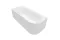 LOOP&FRIENDS Ванна 1700x750 овальна пристінна кутова лівостороння Stone White (UBA170LOF9CL00V-RW)