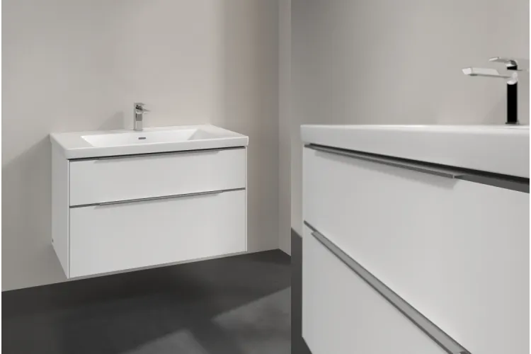 SUBWAY 3.0 Тумба під умивальник 97,3x57,6x46,2 cм Brilliant White, ручки glossy aluminium (C57000VE) зображення 2