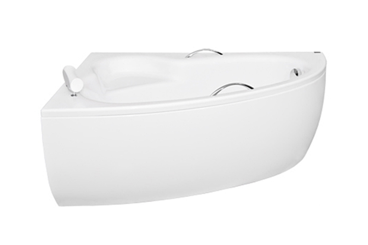Купити Ванна акрилова NATALIA Premium 150х100 ліва (підголовник+ручки), без ніг та обудови фото №2
