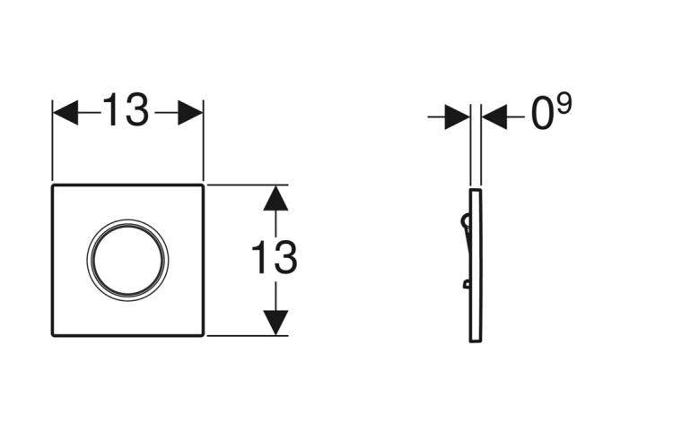 Кнопка змиву Sigma 01 біла (116.011.11.5) зображення 2