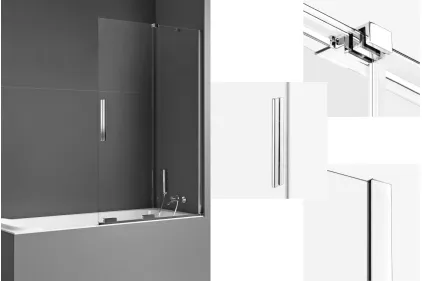 Шторка для ванни SMART 90x150 скло clear ACTIVE SHIELD 8mm