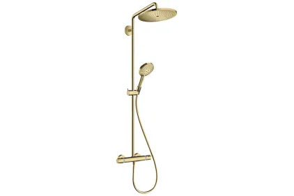 Душова система Croma Select S 280 1jet Showerpipe EcoSmart з термостатом, Polished Gold Optic (26891990)