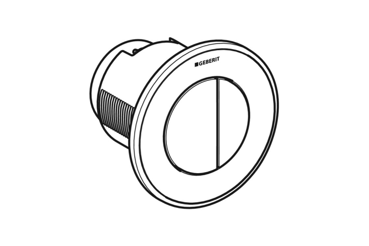 Кнопка подвійного змиву Type 01, біла (116.042.11.1) image 2