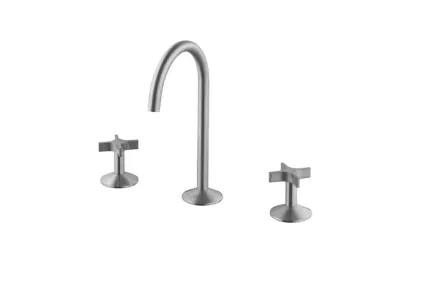 LIGNAGE CROSS, Змішувач для умивальника на 3 отвори, brushed gold (100311349)