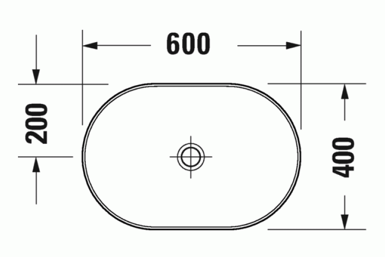 D-NEO Умивальник на стільницю 60х40 см без переливу (2372600070) зображення 4