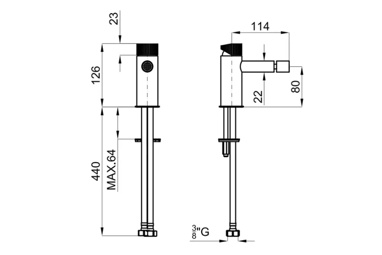 TONO, Змішувач для біде, titanium (100190530) зображення 2