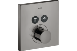 Термостат для 2-х споживачів Axor ShowerSelect square прихованого монтажу Polished Black Chrome 36715330
