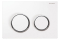 Кнопка змиву Omega 20, пластикова біла/хромована глянцева/біла (115.085.KJ.1)