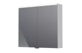 Дзеркальна шафа GEO 80 см, дві дверки, білий глянець 214035
