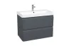 Тумба АКЦЕНТ ЛЮКС 75 см з умивальником Deep (консольна) GRAPHIT-MATT 006 R7024  зображення 1