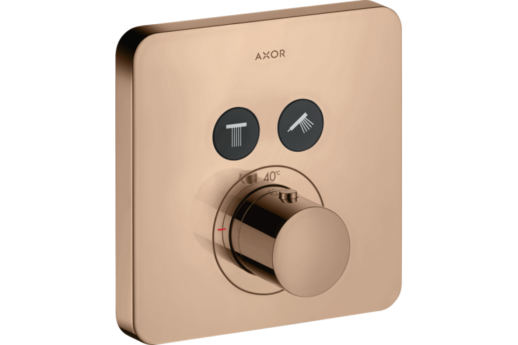 Термостат для 2-х споживачів Axor ShowerSelect прихованого монтажу Polished Red Gold 36707300 зображення 1