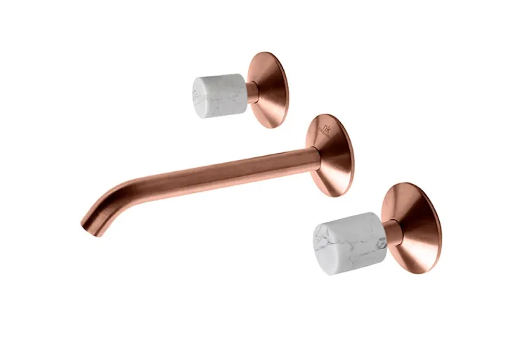 LIGNAGE CARRARA Змішувач для умивальника на 3 отвори, без донного клапана, brushed copper_carrara (100324552) зображення 1