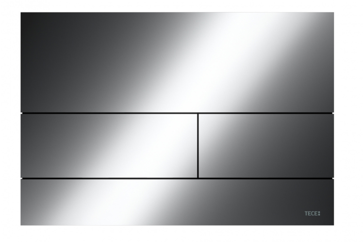 Панель змиву TECEsquare II Metal з двома клавішами Polished Black Chrome (9240837) image 1