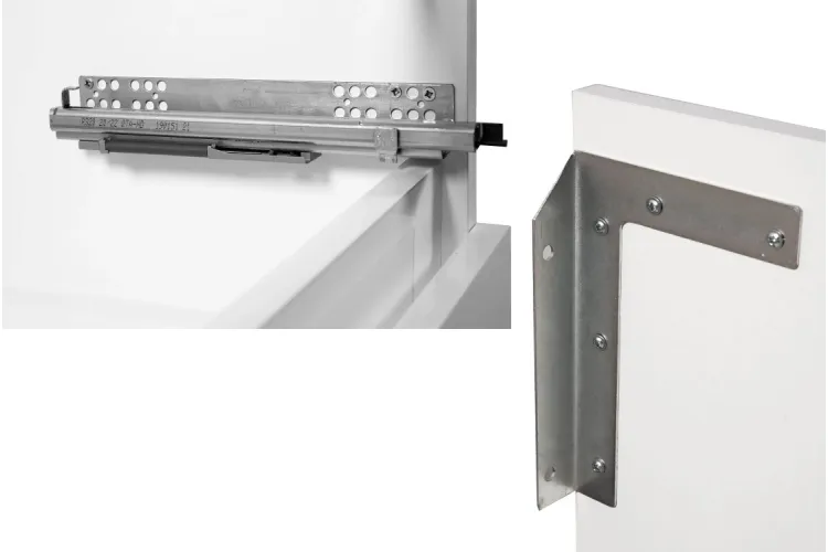 Тумба ВІНТАЖ 60 см з умивальником Elite, білий глянець зображення 4