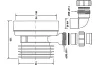 Коліно-підключення до WC коротке 120 мм. просте, з отвором 40 мм WC-CON1D зображення 2