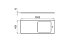 LOUNGE Скляна стільниця 120 см для підвісної тумби, антрацитова (100180627) image 2