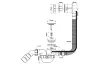 Сифон для ванни/глибокого піддона (автомат) HC31-MWH (білий) зображення 2