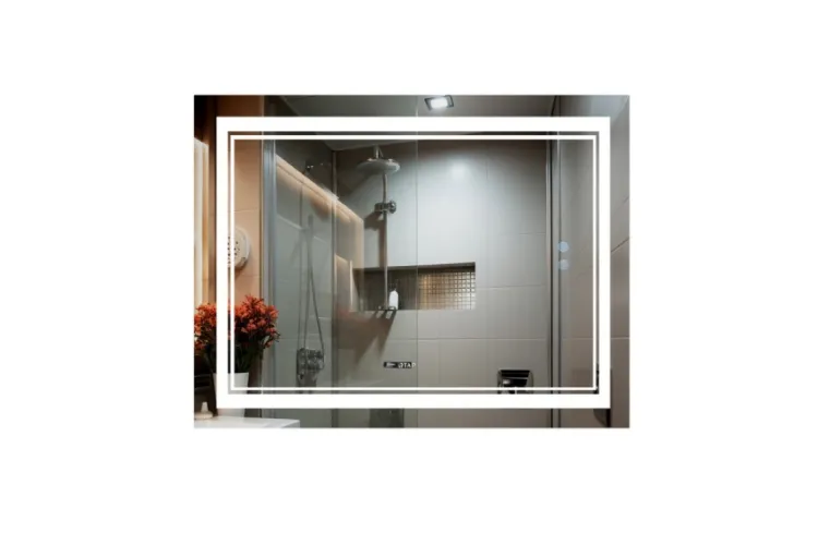 Qtap Cardinal  Дзеркало 1000х800 прямокутне, LED з антизапотіванням Touch image 1