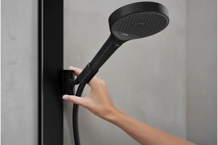 Душова система Rainfinity Showerpipe 250 1jet EcoSmart з термостатом ShowerTablet 350, Matt Black (28742670) зображення 2