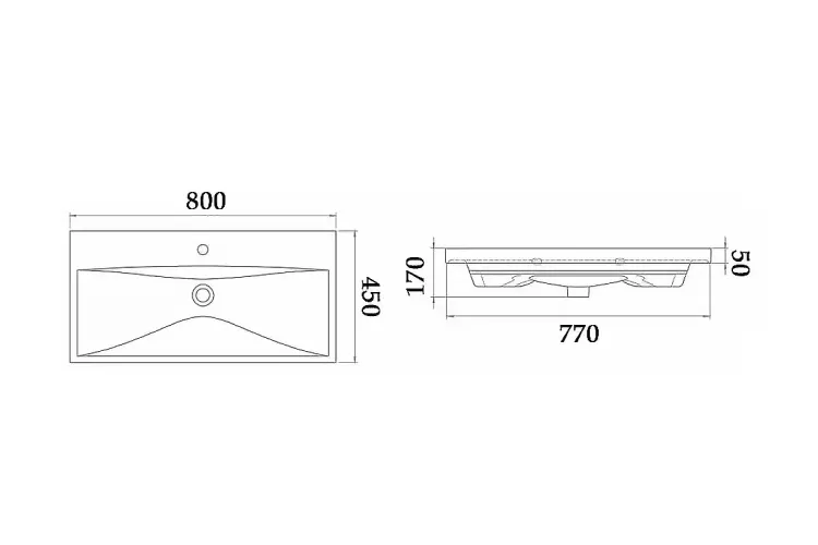 Тумба ВІНТАЖ 80 см з умивальником Elite, аліканте зображення 7