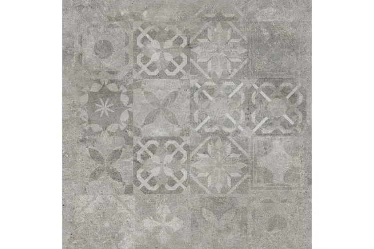 SOFTCEMENT SILVER DECOR PATCHWORK RECT 59.7х59.7 (плитка для підлоги і стін) image 1