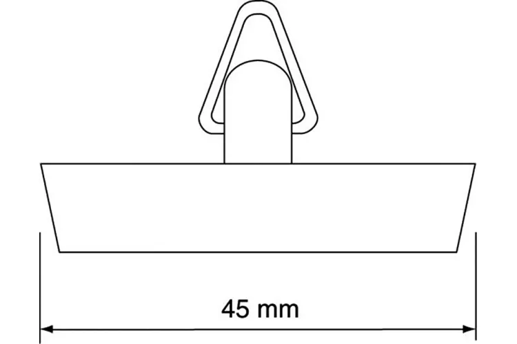 Корок для кухонної мийки до ланцюжка гумовий 6/4 " 45 мм HC57-45 image 2