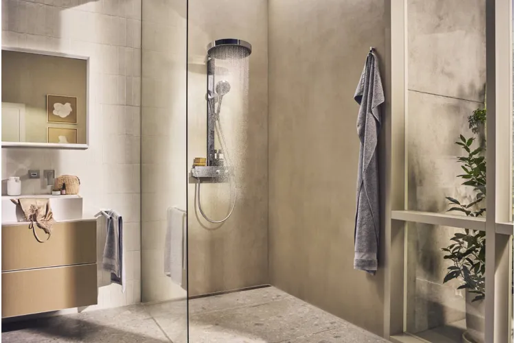 Душова система Rainfinity Showerpipe 250 1jet EcoSmart з термостатом ShowerTablet 350, Chrome (28742000) image 6