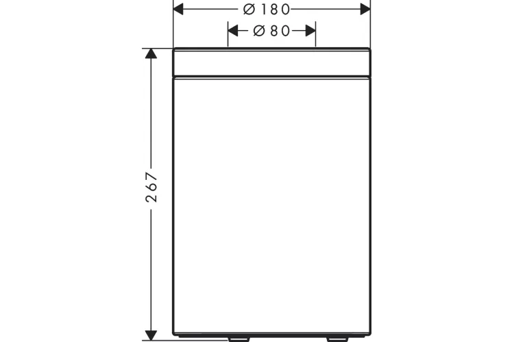 Відро для сміття 5L Axor Universal Circular, Matt Black (42872670) зображення 2