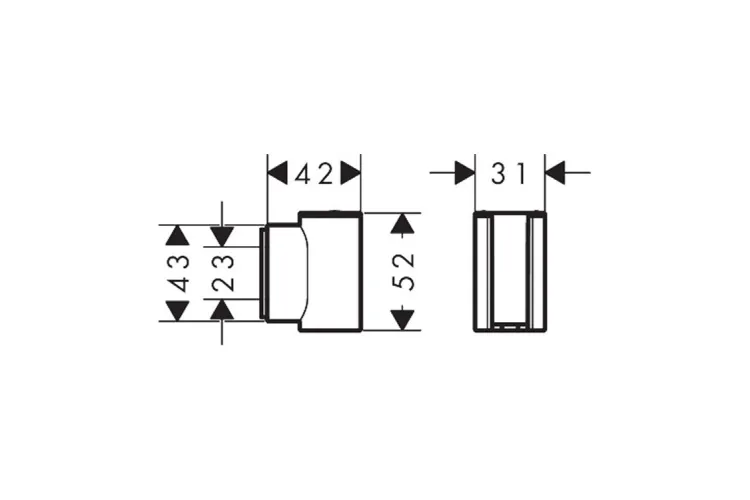 Тримач для душу Porter Fine, Chrome (28885000) зображення 4